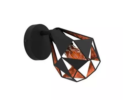 Бра CARLTON 7 1x40W(E27), сталь, черный, медный, 43715