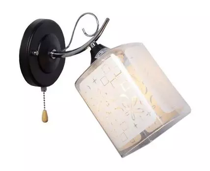 Бра MD.1087-1-W BK+CH (20, 11, Черный, 24)