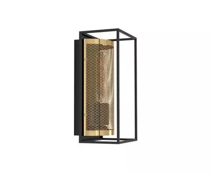 Бра NOHALES, 1X40W (E27), H320, сталь, черный, латунь, 43789