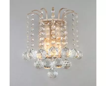 Бра с хрусталем 3299/2 белый с золотом