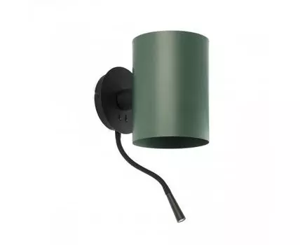 Бра с ридером Guadalupe черный/зеленый