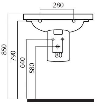 C354970WH C354970WH Drive, полупьедестал, белый глянец