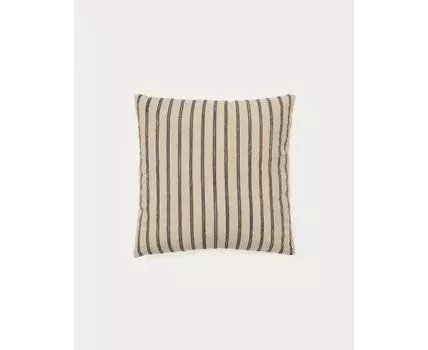 Caliu Чехол для подушки серо-бежевый шелк и хлопок 45 x 45 см