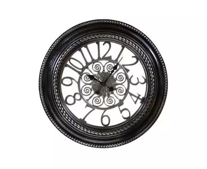 Часы настенные (серебристый, черный, 50)