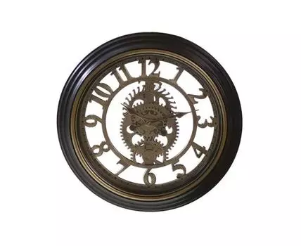 Часы настенные (золотистый, черный, кирпичный, золотистый, 50)