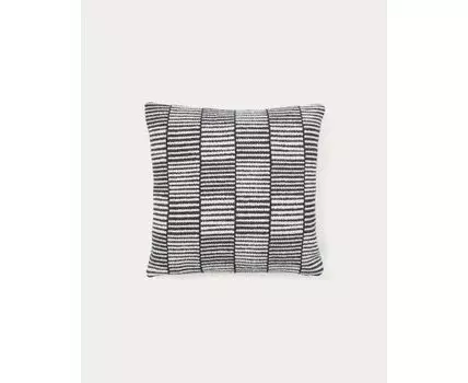 Чехол для подушки Levu в черно-белую полоску 100% лен 45 x 45 см