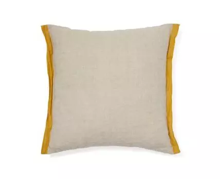 Чехол для подушки Suerta бежево-горчичного цвета, 100% лен, 45 x 45 см