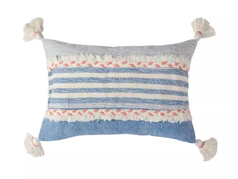 Чехол на подушку с кисточками и бахрамой Ethnic