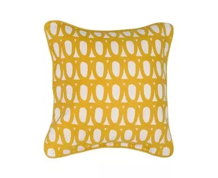 Чехол на подушку с принтом Twirl горчичного цвета Cuts&Pieces