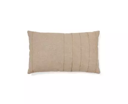 Чехол на подушку Sayema из бежевого хлопка и джута с вышивкой, 30 x 50 см