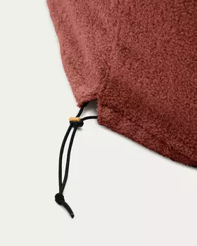 Чехол на пуф Kaeli из терракотового букле 120 см