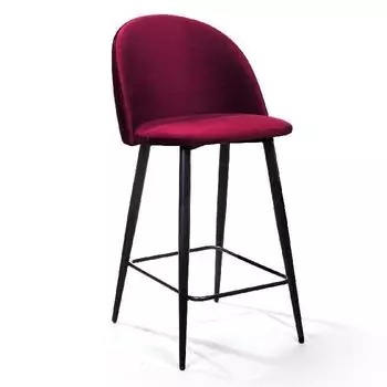 Cтул полубарный Thomas, бархат красный 16