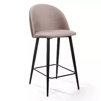 Cтул полубарный Thomas, бархат пепельно-бежевый 25