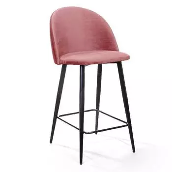 Cтул полубарный Thomas, бархат пудровый 15