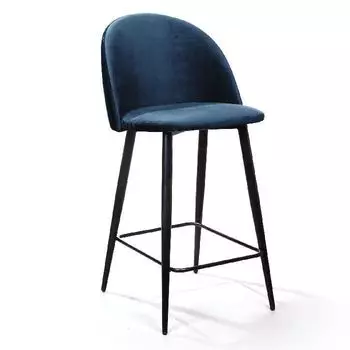Cтул полубарный Thomas, бархат синий 29