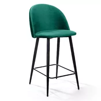 Cтул полубарный Thomas, бархат зелёный 19