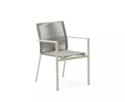 Culip Садовый стул из алюминия и шнура в белом цвете