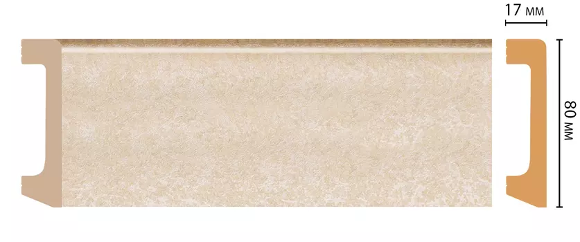 D235-18D/20 Плинтус ДМ(80*17*2400 мм)