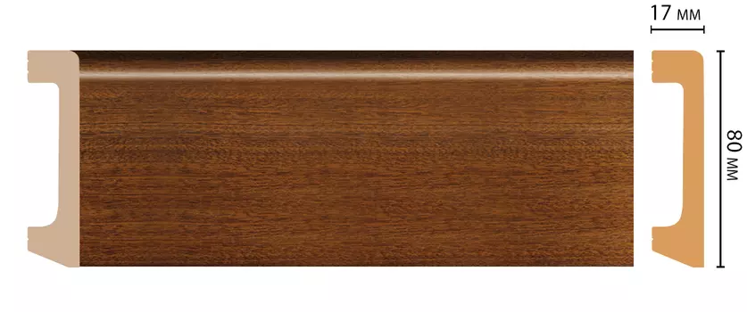 D235-75/20 Плинтус ДМ(80*17*2400 мм)