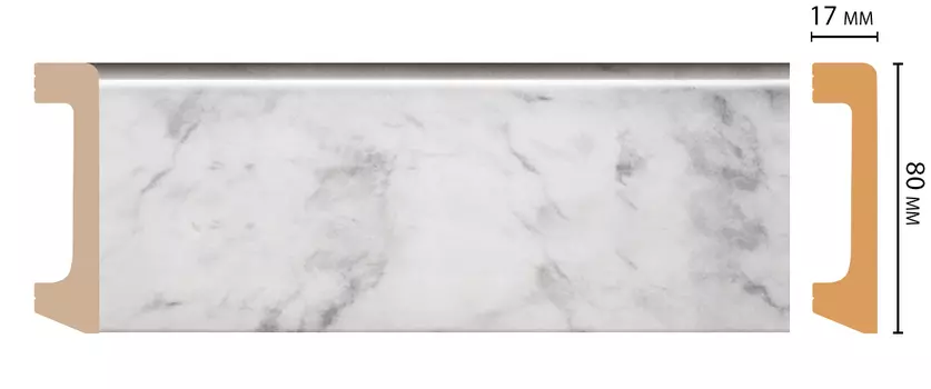 D235-79/20 Плинтус ДМ(80*17*2400 мм)