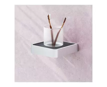 DA7734300 Стеклянный стакан с настенным держателем