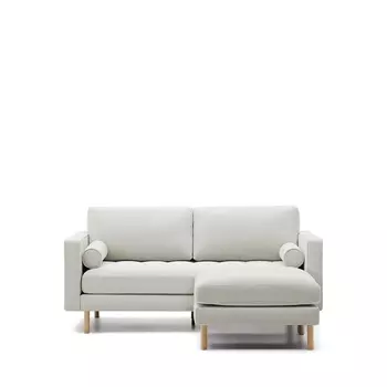 Debra 2-местный модульный диван из перламутровой синели с ножками натурального цвета