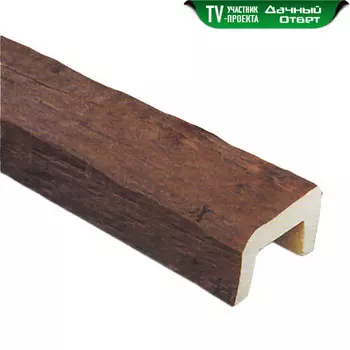 Декоративная балка Рустик (дуб темный) DECOMASTER 198 (200*130*4000мм)