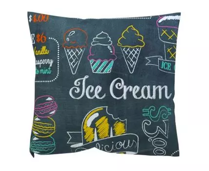 Декоративная подушка Мороженое (Синий)