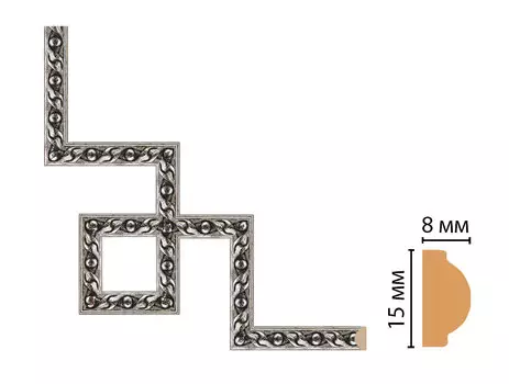 Декоративный угловой элемент DECOMASTER 130-3-44 (200*200мм)