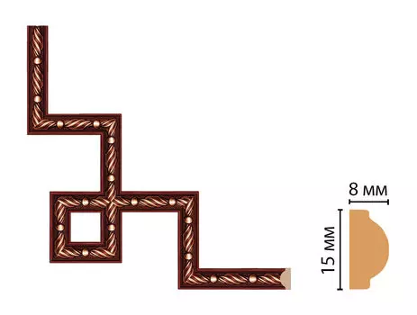 Декоративный угловой элемент DECOMASTER 130-3-52 (200*200мм)