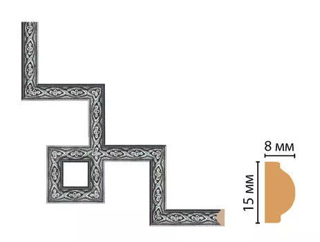 Декоративный угловой элемент DECOMASTER 130-3-55 (200*200мм)
