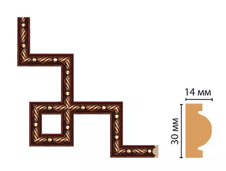 Декоративный угловой элемент DECOMASTER 157-3-52 (300*300мм)