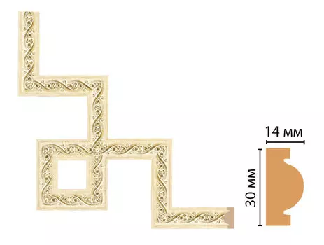 Декоративный угловой элемент DECOMASTER 157-3-5 (300*300мм)