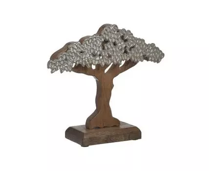Дерево (серебристый, бежевый, 8)