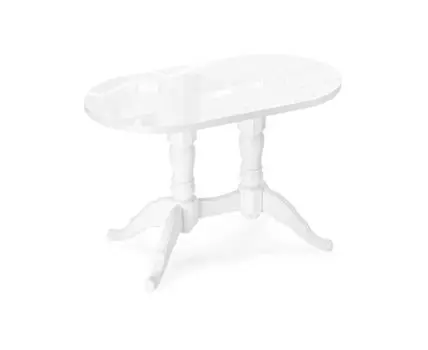 Деревянный стол Адней глянец белый (Черный, 80)