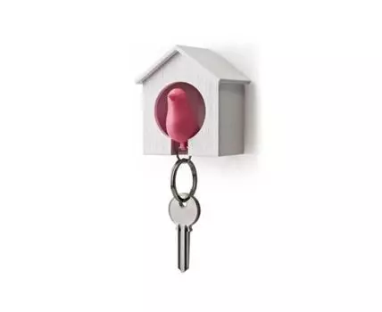 Держатель для ключей Sparrow (белый, розовый, 8)