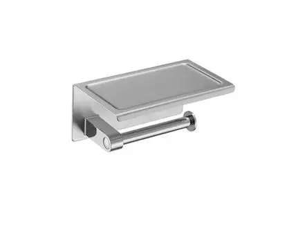 Держатель для туалетной бумаги с полочкой D-Lin D201508, сатин