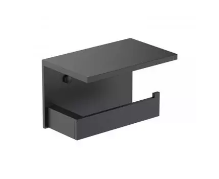 Держатель для туалетной бумаги с полочкой TIMO Petruma 15243/03, черный