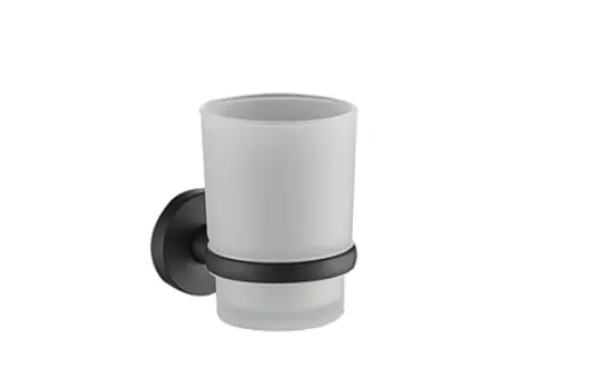 Держатель HAIBA HB8706 стакана матовое стекло, черный