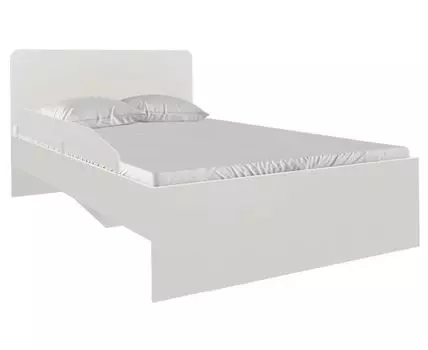 Детская кровать Абрис (89.3, 203.2, Без ящиков, Односпальные, Одноярусные, Белый, 84.2)