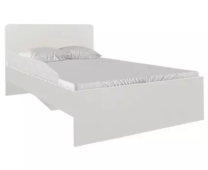 Детская кровать Абрис (89.3, 203.2, Без ящиков, Односпальные, Одноярусные, Белый, 84.2)