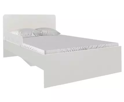 Детская кровать Абрис (89.3, 203.2, Без ящиков, Односпальные, Одноярусные, Белый, 84.2)