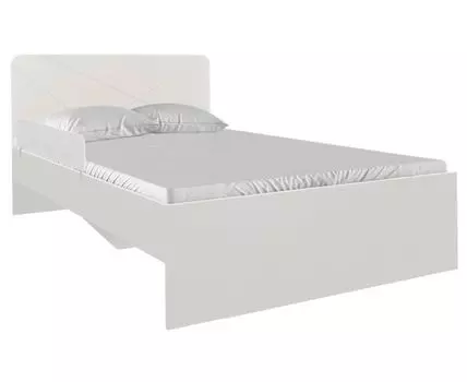 Детская кровать Абрис (89.3, 203.2, Без ящиков, Односпальные, Одноярусные, Белый, 84.2)