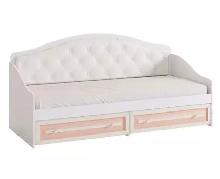 Детская кровать Алиса (96, 195, Без бортика, Односпальные, Одноярусные, Белый, 84)