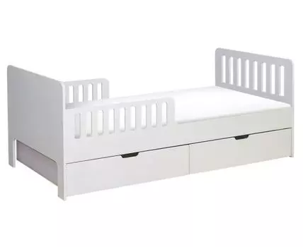 Детская кровать Фиора (64, 163,6, С ящиками, Односпальные, Одноярусные, Белый, 84)