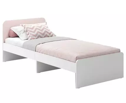 Детская кровать Хедвиг (65, 203, Без ящика, Односпальные, Жесткие, Белый, 96)