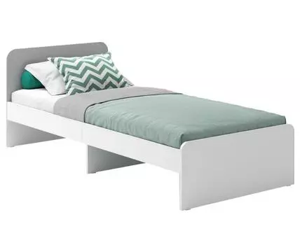 Детская кровать Хедвиг (65, 203, Без ящика, Односпальные, Жесткие, Белый, 96)