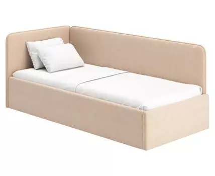 Детская кровать Леонардо (77 / 97, 67,5 / 73, Без изножья, Односпальные, Одноярусные, Бежевый, 168 / 208)
