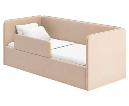Детская кровать Леонардо (77 / 97, 67,5 / 73, С изножьем, Односпальные, Одноярусные, Бежевый, 168 / 208)
