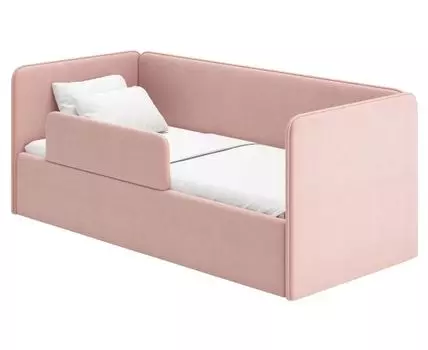 Детская кровать Леонардо (77 / 97, 67,5 / 73, С изножьем, Односпальные, Одноярусные, Розовый, 168 / 208)